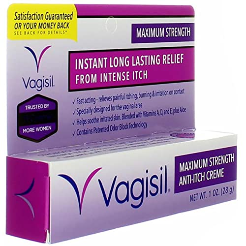 Vagisil Medicated Anti-Itch Creme Maximum Strength - 1oz, Pack of 5