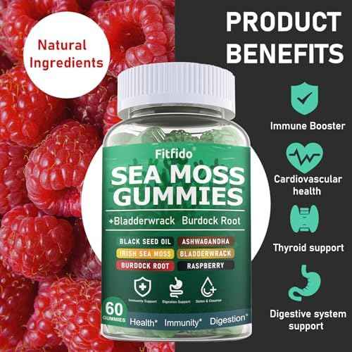 Creatine Monohydrate Gummies 5000mg + Irish Sea Moss 3000mg Gummies - Support for Muscles, Immune, Thyroid & Wellbeing - Vegan, Sugar Free, 2-Pack Supplement Bundle