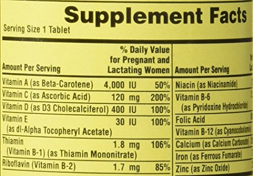 Spring Valley - Prenatal, Multivitamin, Multimineral, 100 Tablets w. Folic Acid