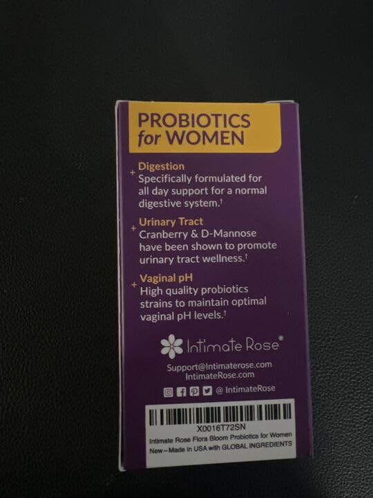 Intimate Rose Combo Pack! Flora Bloom Probiotics for Women (One Bottle) and Boric Balance Boric Acid