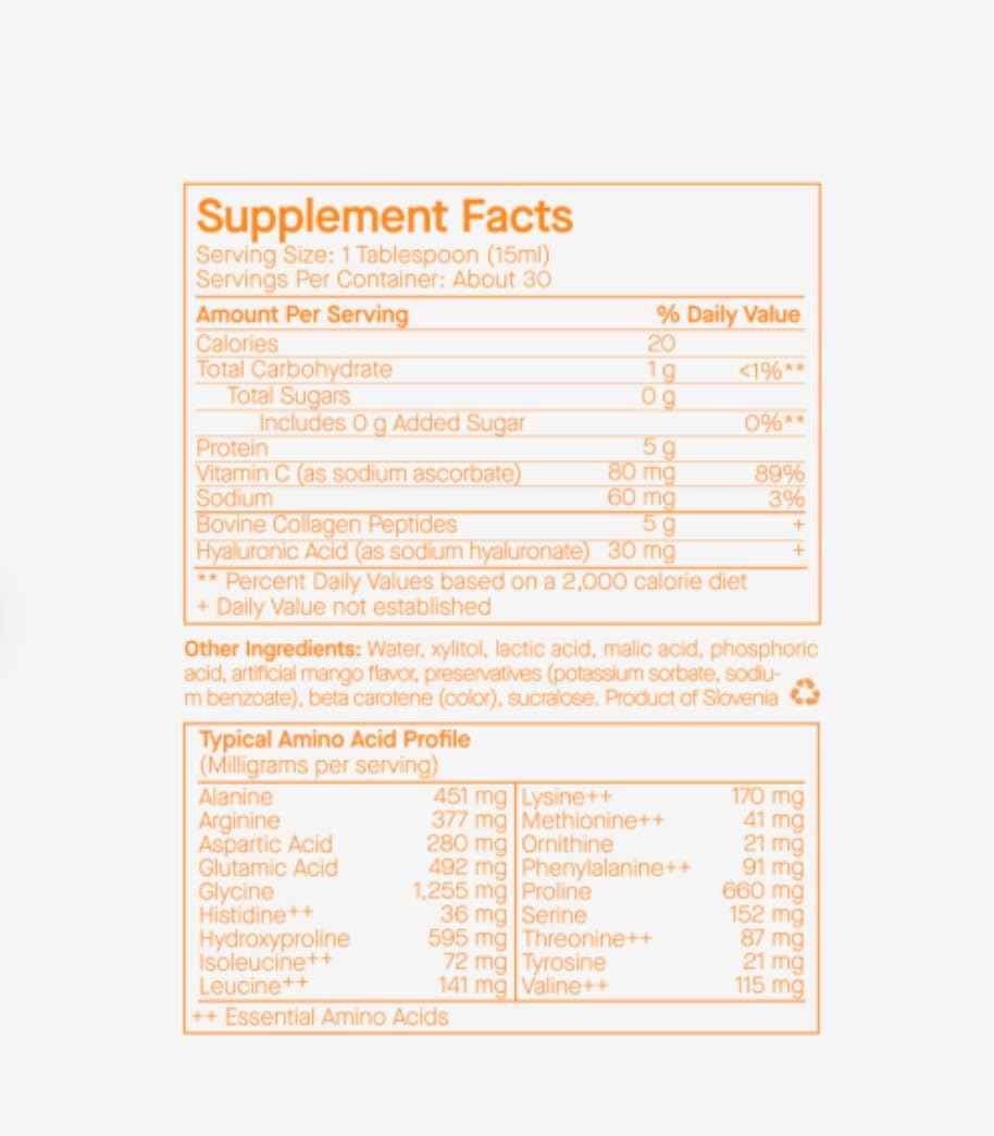 SpoiledChild Collagen Peptides + Vitamin C + Hyaluronic Acid Liquid Collagen Pineapple Flavor 400ml 13.5 FL oz
