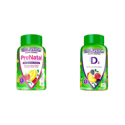 Vitafusion PreNatal Gummy Vitamins & Vitamin D3 Gummy Vitamins for Bone and Immune