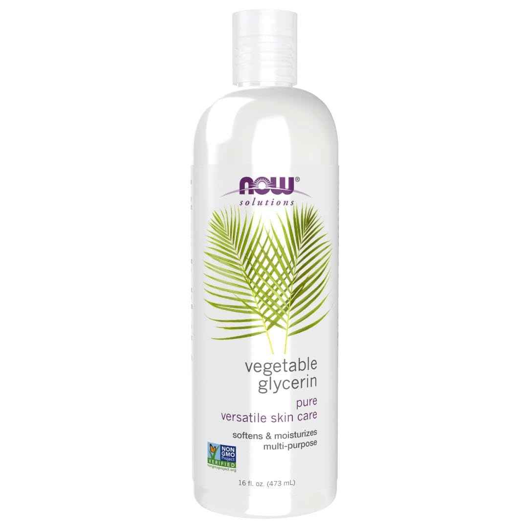 NOW Foods Solutions, Vegetable Glycerin, 100% Pure, Versatile Skin Care, Softening and Moisturizing, 16-Ounce