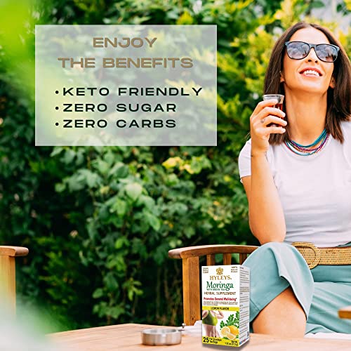 Hyleys Tea Moringa Oleifera with Lemon Flavor - 25 Tea Bags (Miracle Tree Tea)