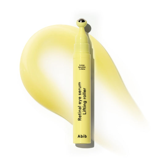 Abib Retinal Eye Serum Lifting Roller 0.5 Fl Oz,15ml | Anti-Aging Eye Applicator for Wrinkles, Puffiness, Dark Circles with Caffeine & Bakuchiol for Under Eyes | Travel Size Skincare Essential