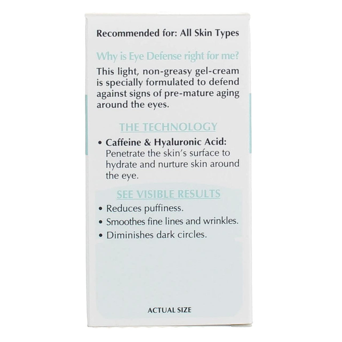 L’Oreal Paris Dermo-Expertise Eye Defense Gel (0.5 oz, Pack of 2) - Caffeine & Hyaluronic Acid Treatment for Dark Circles & Puffiness