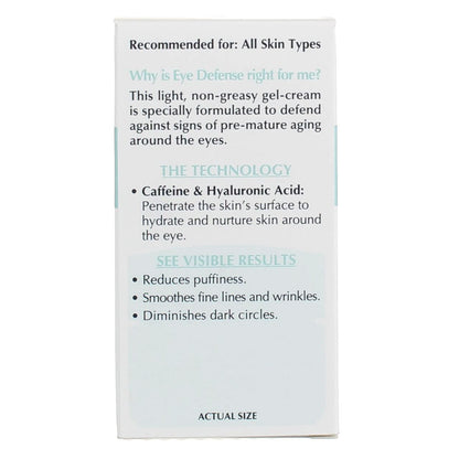 L’Oreal Paris Dermo-Expertise Eye Defense Gel (0.5 oz, Pack of 2) - Caffeine & Hyaluronic Acid Treatment for Dark Circles & Puffiness