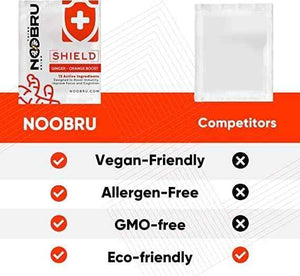 Noobru Shield with Vitamin C Powder and Ginger - Immune System Booster for Perfect Health Condition - Vitamins Blend for Your Body - Nootropic Food Supplements for Sharp Concentration and Quick Mind