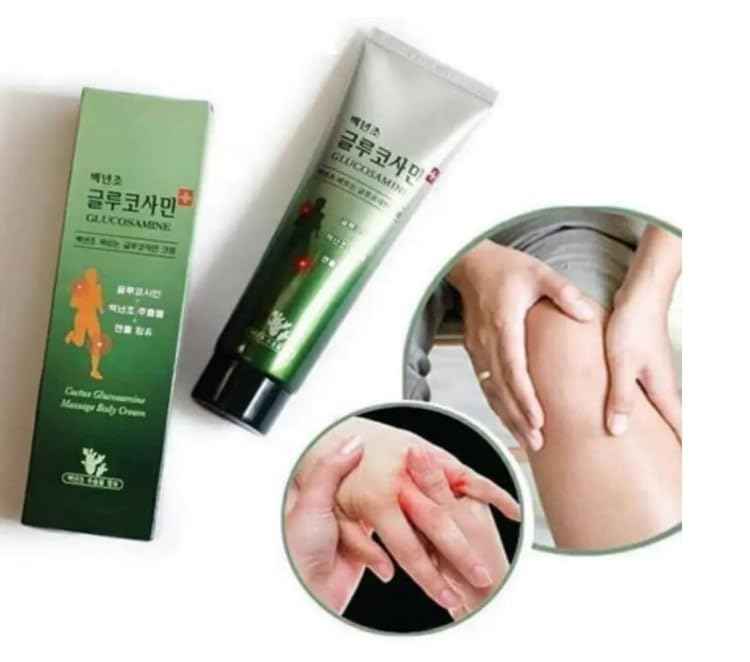 Baeknyencho Glucosamine Body Massage Cream 150ml x 2 EA. Fragrance-Free & Paraben Free. Natural Gel for Massage Therapy
