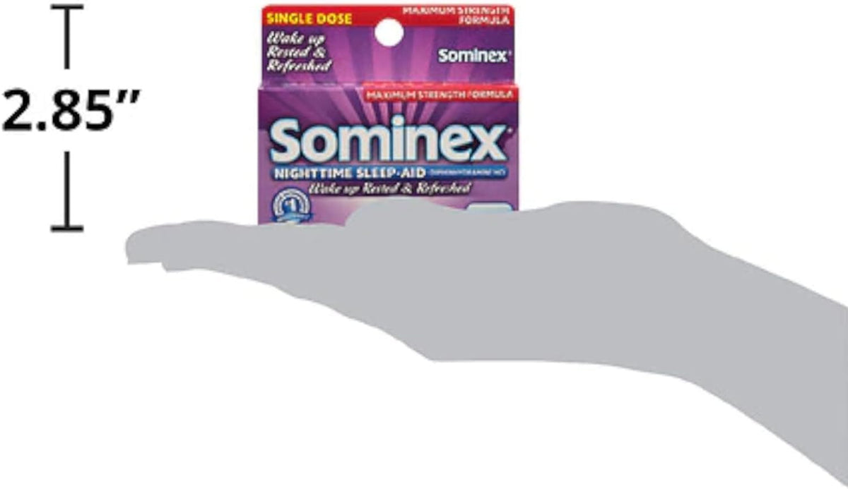 Sominex Nighttime Sleep-Aid Caplets, Maximum Strength, 16-Count Boxes (Pack of 4)
