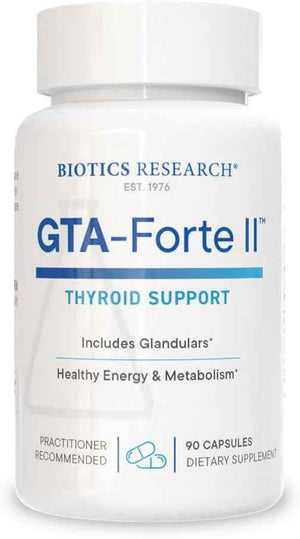 Biotics Research GTA Forte II Selenium Supplement with Zinc, Copper, Porcine Glandular & Rubidium, Endocrine Glands Support, Optimal Hormonal Balance, Phytochemically Bound Trace Elements 90 Capsules