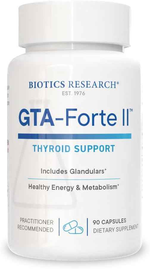 Biotics Research GTA Forte II Selenium Supplement with Zinc, Copper, Porcine Glandular & Rubidium, Endocrine Glands Support, Optimal Hormonal Balance, Phytochemically Bound Trace Elements 90 Capsules