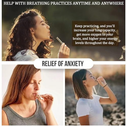 Mariscal Anxiety Breathing Necklace - Rose Gold Anti Anxiety Necklace Breathing for Women and Men