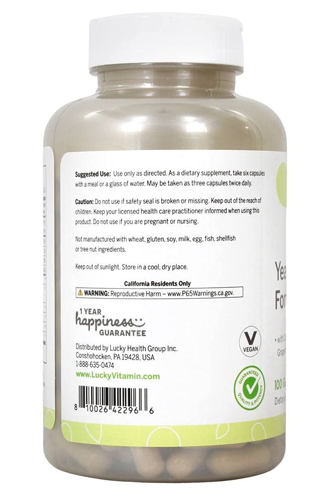 Lucky Vitamin - Yeast-Defense Formula - 180 Veg Capsules