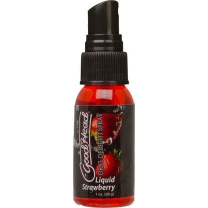 Doc Johnson GoodHead - Oral Delight Spray - Liquid Strawberry - Lingering Sweet Strawberry Flavor Heightens Your Sensual Experience - 1 oz. (28 g)