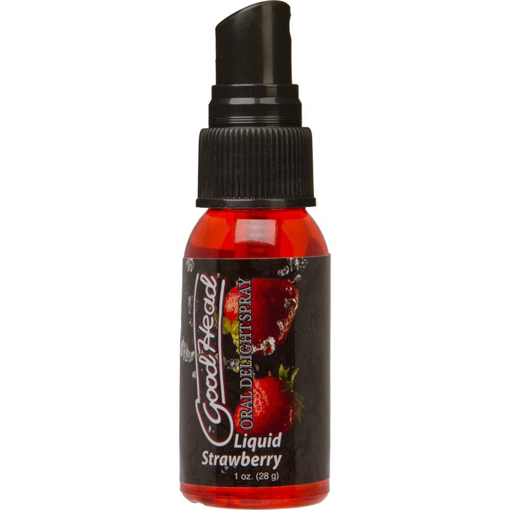 Doc Johnson GoodHead - Oral Delight Spray - Liquid Strawberry - Lingering Sweet Strawberry Flavor Heightens Your Sensual Experience - 1 oz. (28 g)