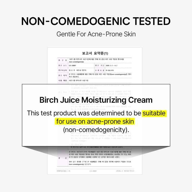 ROUND LAB Birch Juice Moisturizing Cream 2.7 Fl Oz, 48-Hour Deep Hydrating Face Moisturizer with Birch Sap & Vita Hyaluronic Acid for Acne-Prone Skin