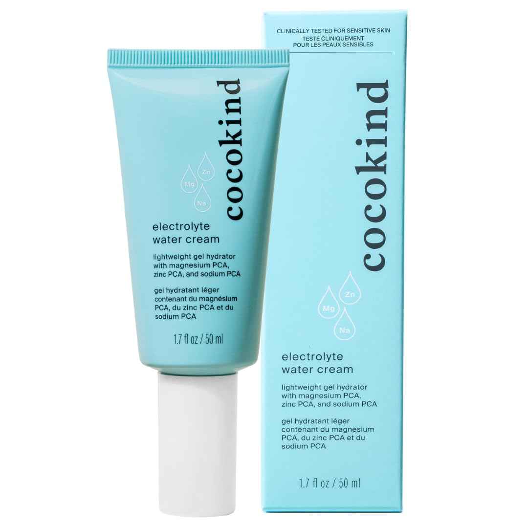 Cocokind Electrolyte Water Cream - Lightweight Water Gel Moisturizer - Balanced Hydrating Day Cream for All Skin Types - 1.7 Fl Oz