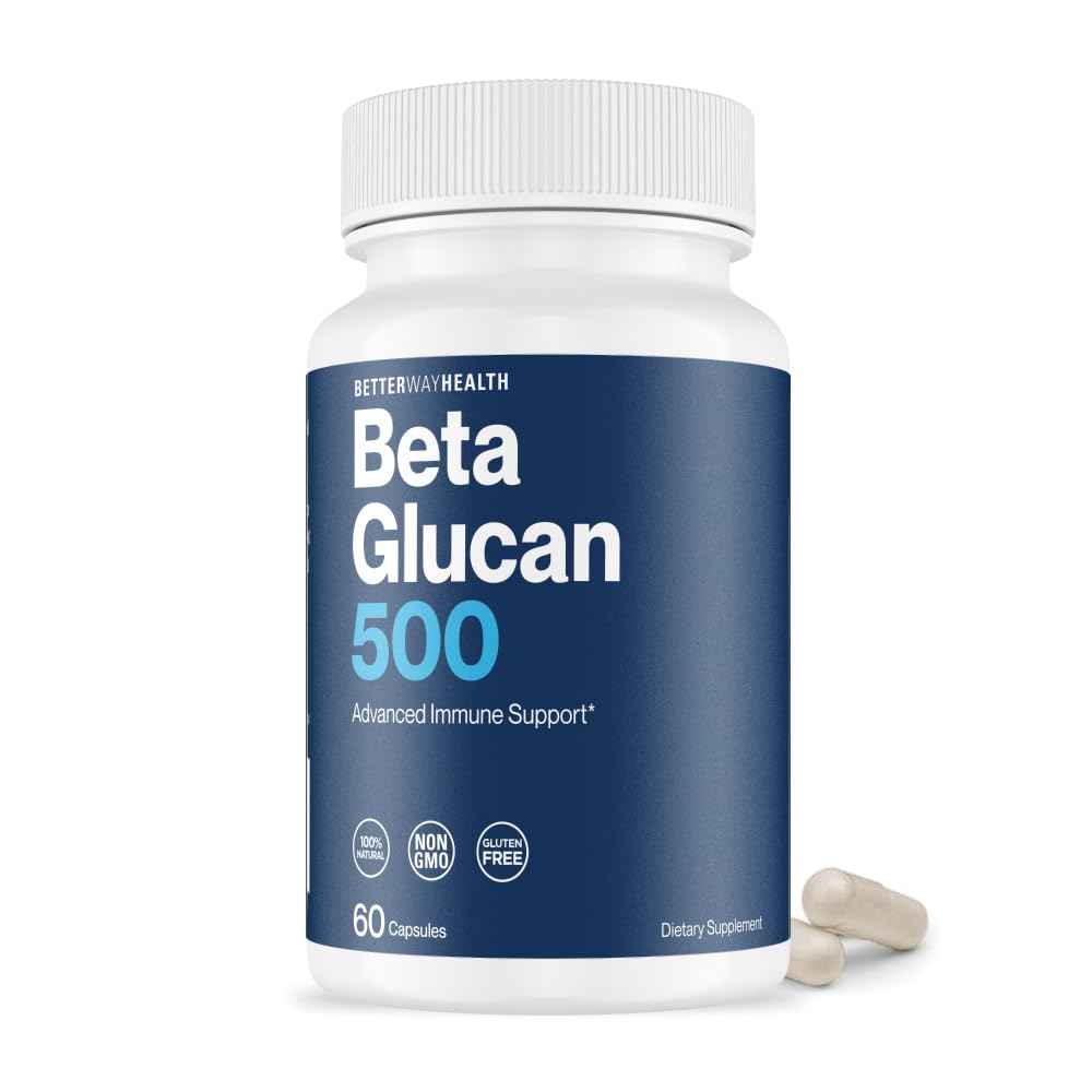 Better Way Health - Advanced Immune Readiness - Highly Purified 1,3/1,6 Beta Glucan 500 - Clinically Tested Immune Defense - 500mg/60 Capsules (Pack of 1)