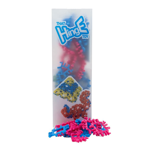 Incredibly Interconnectable Toys That Hinge Toy 82 Piece Blue + Pink Set, Animal + More STEM Construction Toy Building Set