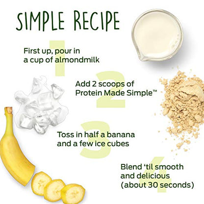 Vega Protein Made Simple, Dark Chocolate - Stevia Free Vegan Protein Powder