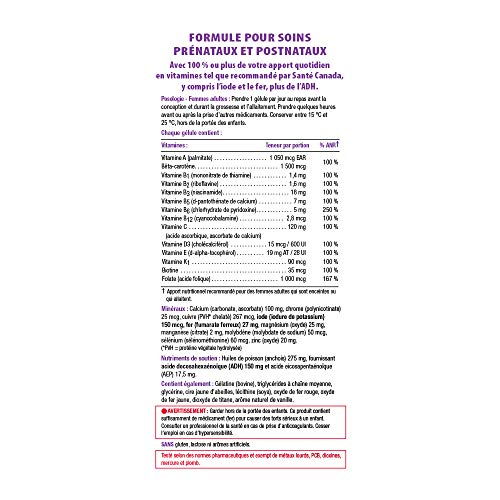 Jamieson PRENATAL Complete Multivitamin with DHA Supplement 60 Softgels