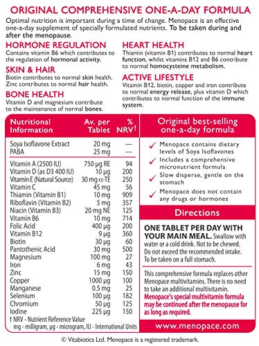 Vitabiotics Menopace Tab, 90 Count