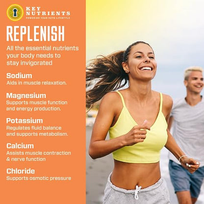 Key Nutrients Electrolytes Powder - Tropical Peach Mango Drink Mix 90 Servings