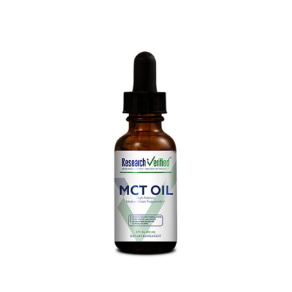 Research Verified 100% MCT Oil - 2 Fl. Oz. - 1 Bottle - Vegan Friendly