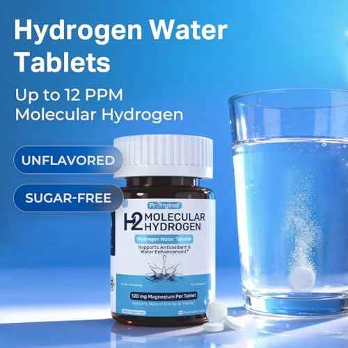 12 PPM Molecular Hydrogen Tablets & Digestive Enzymes with Probiotics and Prebiotics - Daily Wellness & Digestive Routine - 2 Items