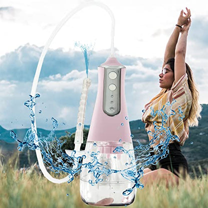 JZCXword Automatic Electric Enema Bulb with 3 Enemas Tip & 3 Mode 19.7in Silicone Tubing Anal