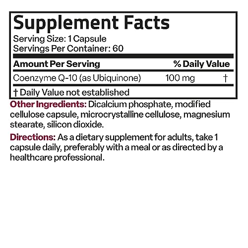 Bronson CoQ10 100 MG High Potency Cellular Energy Production, 60 Vegetarian Capsules