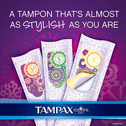 Tampax 29936 Radiant Tampons Regular Super, 84 Count (Pack of 1)