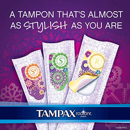 Tampax 29936 Radiant Tampons Regular Super, 84 Count (Pack of 1)