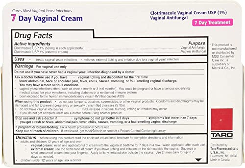 Taro Clotrimazole 7 Vaginal Cream 45 g ( Pack of 2)
