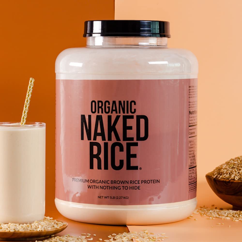 NAKED Rice 1Lb - Organic Brown Rice Protein Powder - Vegan Protein Powder, GMO Free, Gluten Free & Soy Free. Plant-Based Protein