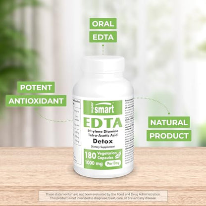 Supersmart - EDTA 1000mg per Day - Calcium Disodium EDTA Supplement | Non-GMO