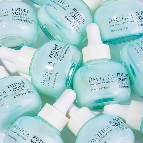 Pacifica Future Youth Time Shift Eye Serum - Lifting & Firming Peptide Treatment for Fine Lines & Dark Circles (0.5 fl. oz)
