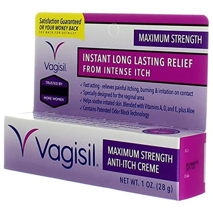 Vagisil Medicated Anti-Itch Creme Maximum Strength - 1oz, Pack of 5