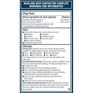Advil Liqui-Gels Minis Pain Reliever and Fever Reducer, Pain Medicine for Adults with Ibuprofen 200mg for Pain Relief - 80 Liquid Filled Capsules AdvilBuy Supplements Australia