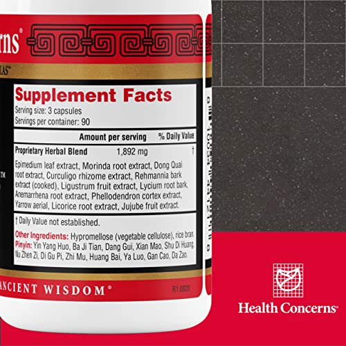 Health Concerns Three Immortals - Menopause Relief - Kidney & Heart Health Supplement - 270 Capsules