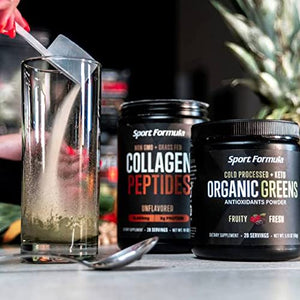Sport Formula 99 Organic Greens Superfood Powder, Cold Pressed Vegan and Keto Powder, Non-GMO, Low Calorie Daily Green Juice Powder Sport Formula 99Buy Supplements Australia