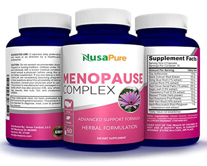NusaPure Menopause Complex : Black Cohosh and Herbal Ingredients - 60 Capsules