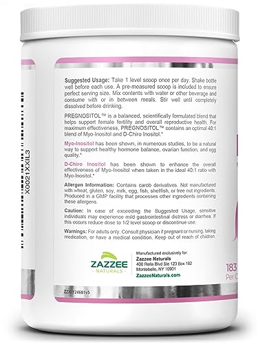 Zazzee PREGNOSITOL Powder and Extra Strength Prenatal DHA