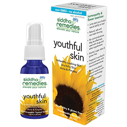 Siddha Remedies Youthful Skin Cell Salts Flower Essences for Dry Itchy Skin, Acne Pimples, Scar Removal