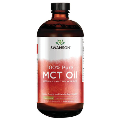 Swanson 100% Pure MCT Oil, 32 fl oz (946 ml) Liquid