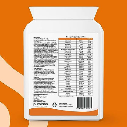 Puro Multivitamin - 34 Multivitamins & Minerals - Daily Complex for Men & Women