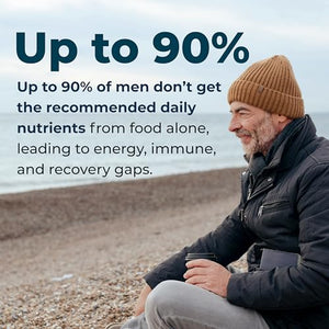 LifeSeasons Men's Multivitamin – High Potency with 21 Vitamins & Minerals, PureWay-C®, NAD+, Active B-Vitamins, TRAACS® Chelates, enXtra® for Energy, Probiotics & Mushrooms – 120 Veg Capsules LifeSeasons buy supplements Au