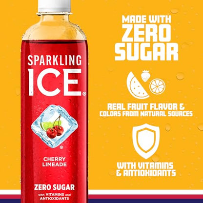 Sparkling Ice, Cherry Limeade Sparkling Water, Zero Sugar Flavored Water, with Vitamins