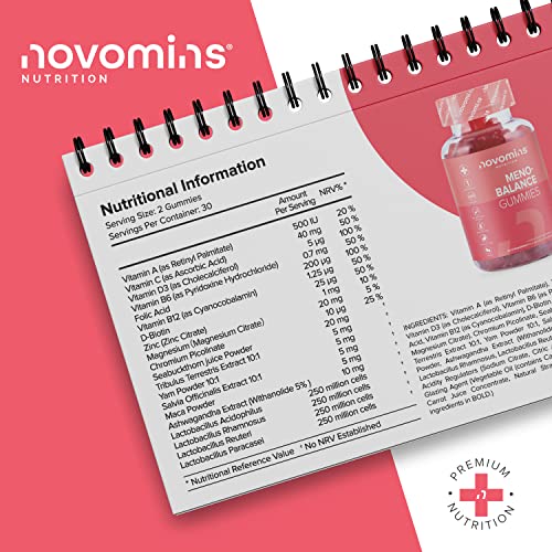 Novomins Meno-Balance Gummies – Menopause Support – Perimenopause and Post Menopause